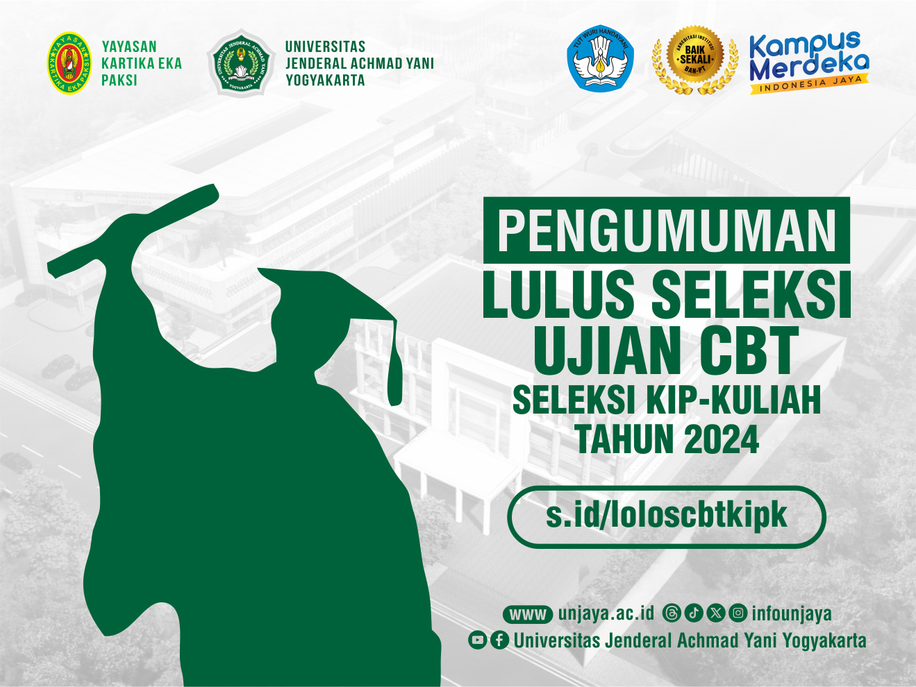 Hasil Ujian CBT KIP Kuliah UNJAYA Tahun 2024