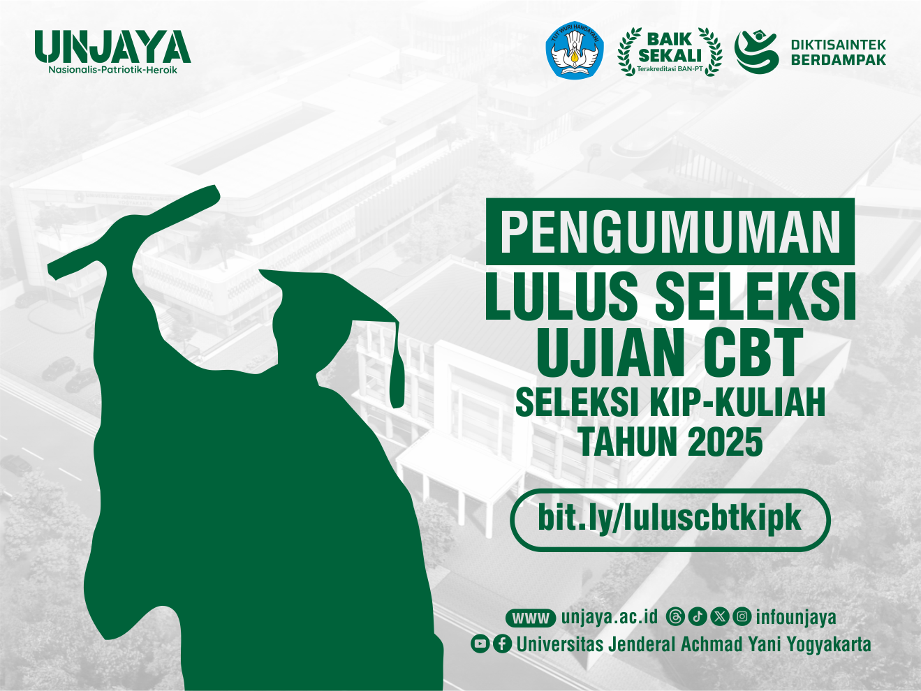 Hasil Ujian CBT KIP Kuliah UNJAYA Tahun 2025
